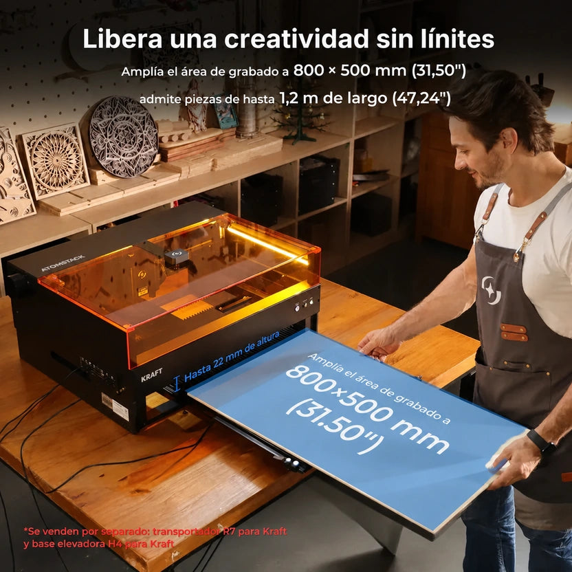 Grabadora láser de diodo AtomStack Kraft Lite de 40 W