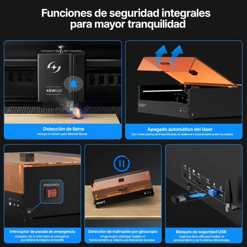 Grabadora láser de diodo AtomStack Kraft Lite de 40 W
