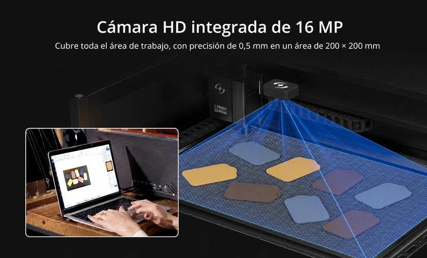 Grabadora AtomStack Kraft de doble láser diodo de 20 W + IR de 1,2 W