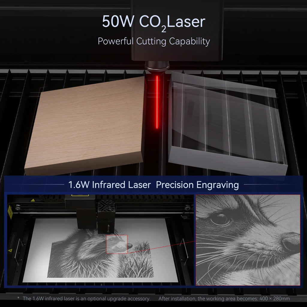 Cortadora láser de CO₂ iKier Master de 50 W