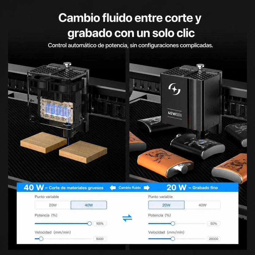 Grabadora láser de diodo AtomStack Kraft Lite de 40 W