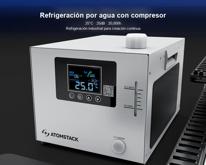 Grabador láser AtomStack Glacier 120W refrigerado por agua