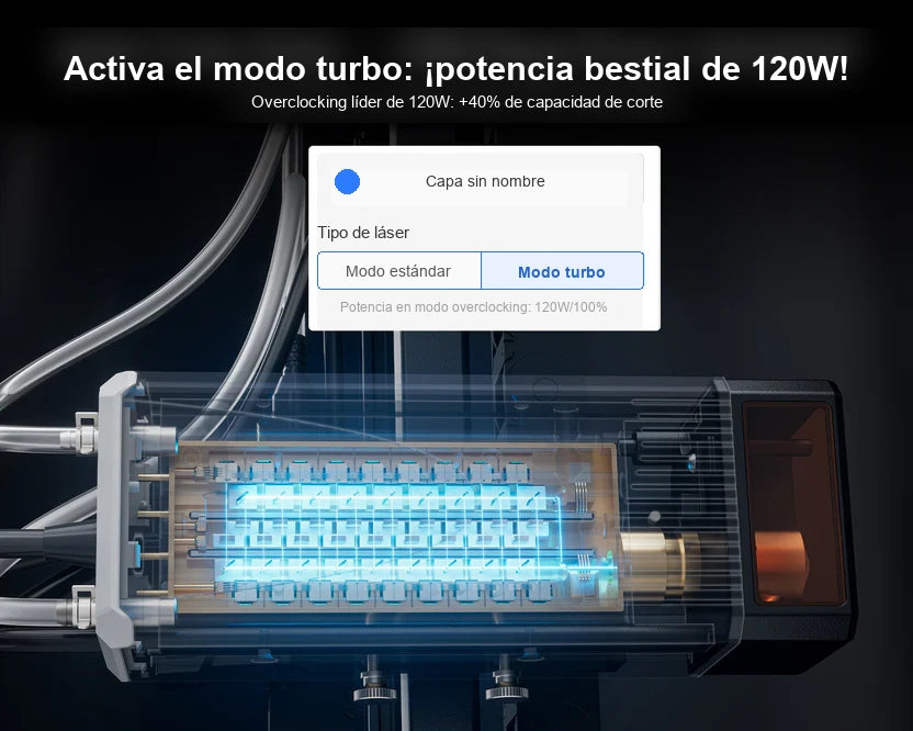 Grabador láser AtomStack Glacier 120W refrigerado por agua