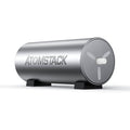 Rear view of the AtomStack F30 air assist pump showing the fan outlet