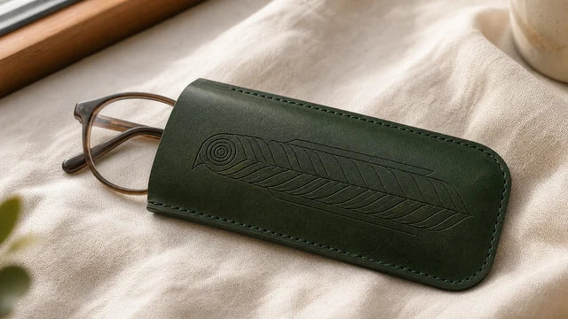 Estuche de gafas de cuero