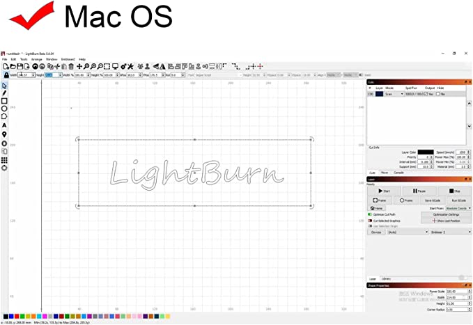 Lightburn Software - Clave de licencia Gcode, compatible con la mayoría de máquinas grabadoras láser de diodo del mercado