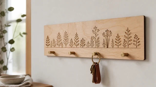 Perchero de llaves de madera
